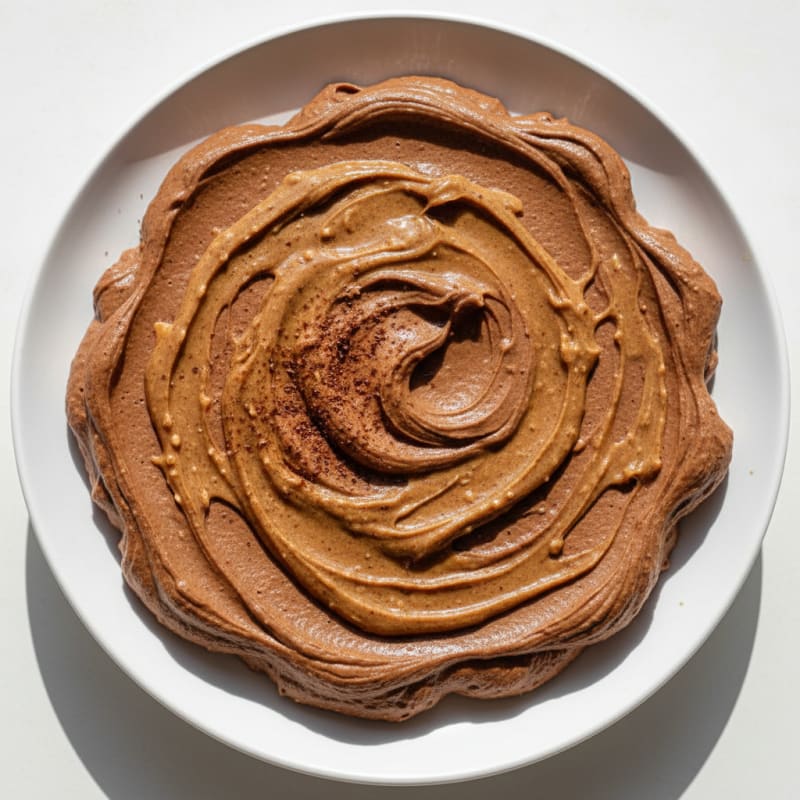 Silky Chocolate Protein Pudding with Almond Butter Swirl