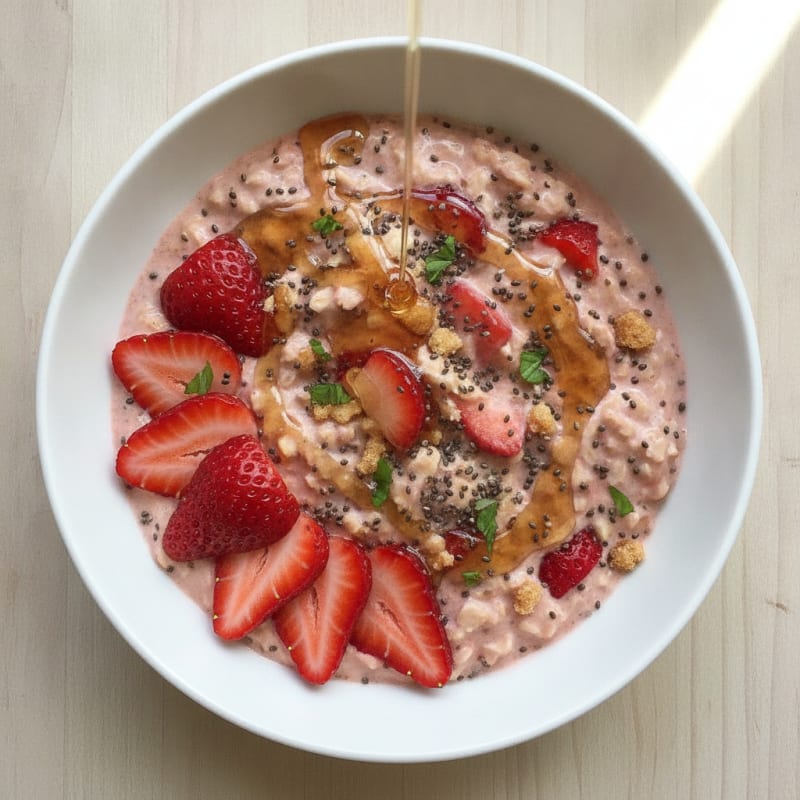 Strawberry Shortcake Overnight Oats