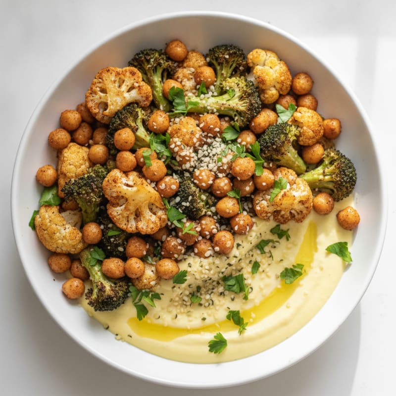 Hearty Roasted Vegetable and Chickpea Bowl