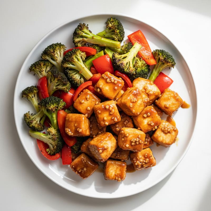Crispy Teriyaki Chicken with Roasted Vegetables