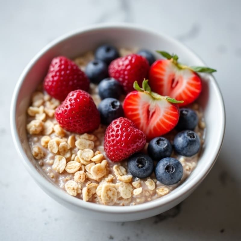 Vanilla-Berry Protein Overnight Oats