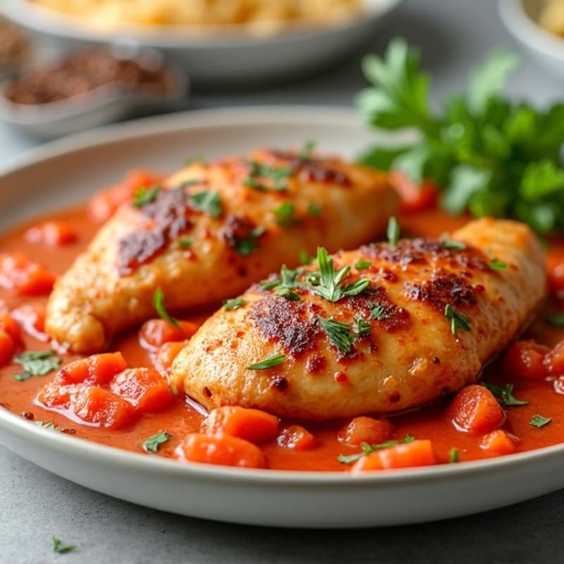 Chicken with Creamy Spiced Tomato Sauce