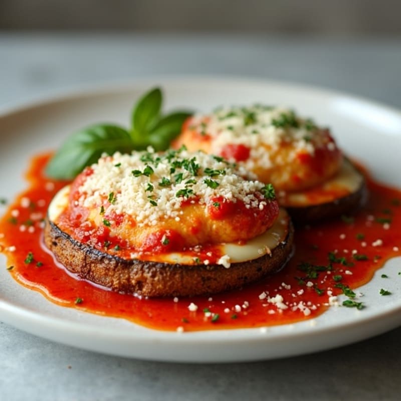Crispy Baked Eggplant Parmesan with Fresh Marinara