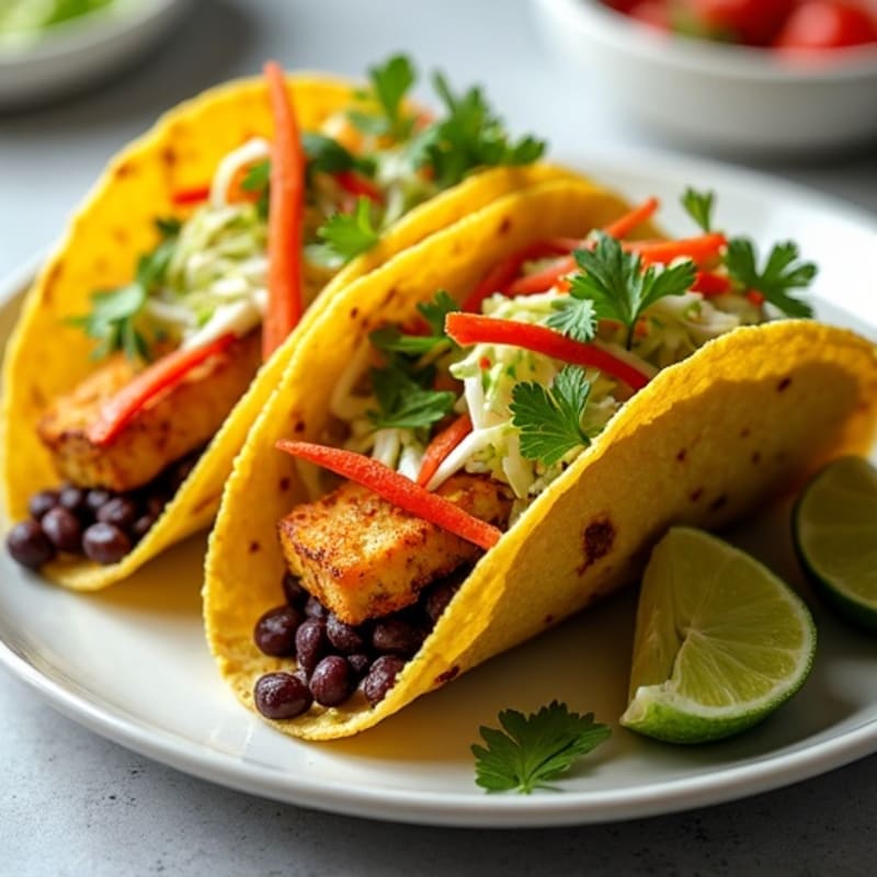 Crispy Jackfruit Tacos with Fresh Cabbage Slaw