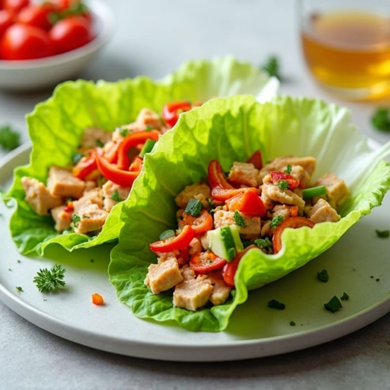 Fresh Spicy Tuna Lettuce Wraps