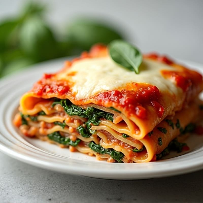 High-Protein Turkey Lasagna with Creamy Ricotta and Spinach