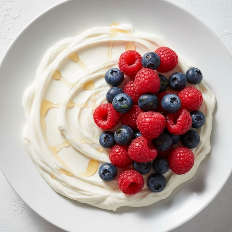 Silky Greek Yogurt Protein Pudding with Mixed Berries