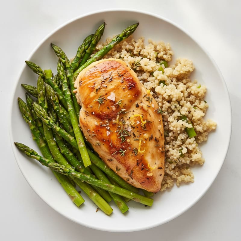 Lemon Herb-Roasted Chicken with Asparagus