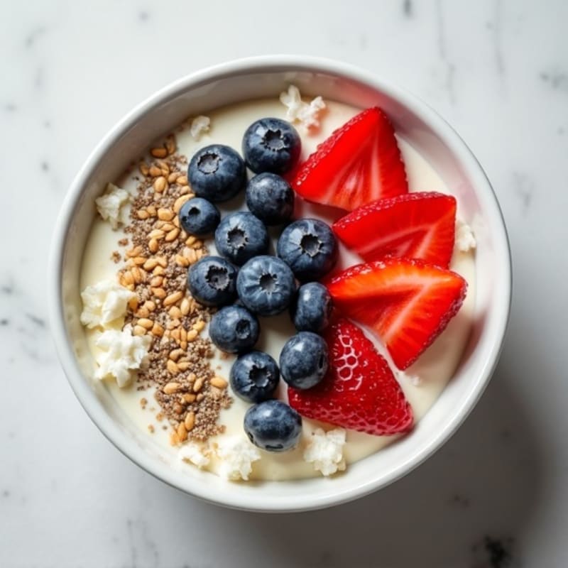 Creamy Vanilla-Berry Protein Cottage Bowl