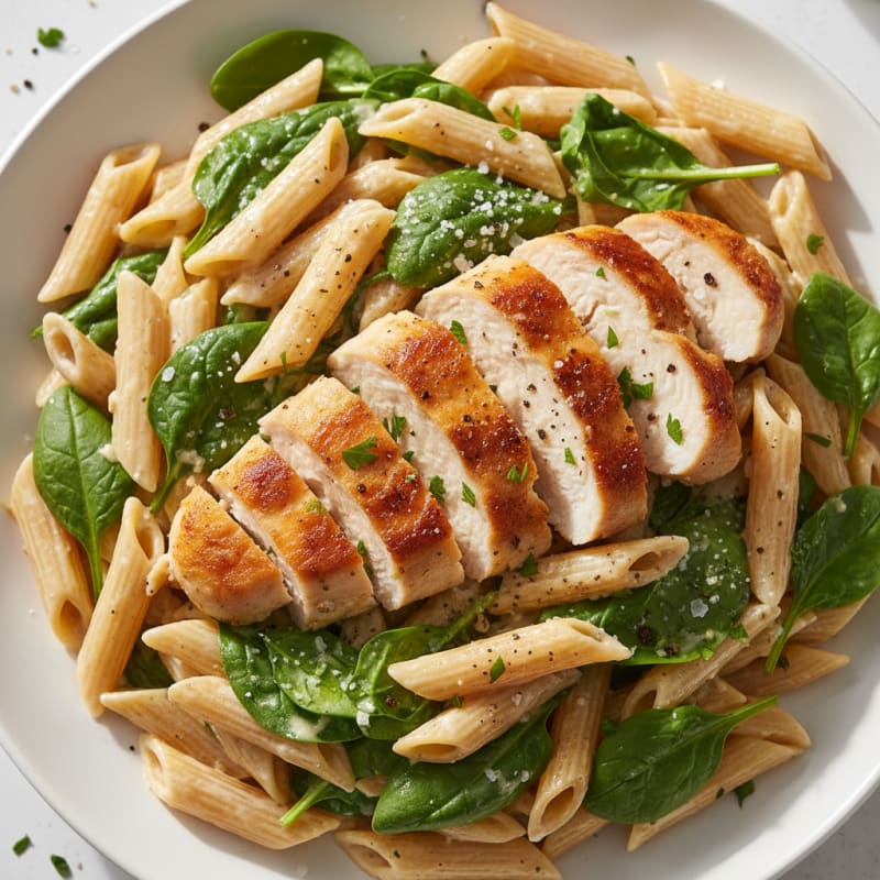 Garlic Parmesan Chicken Alfredo Pasta