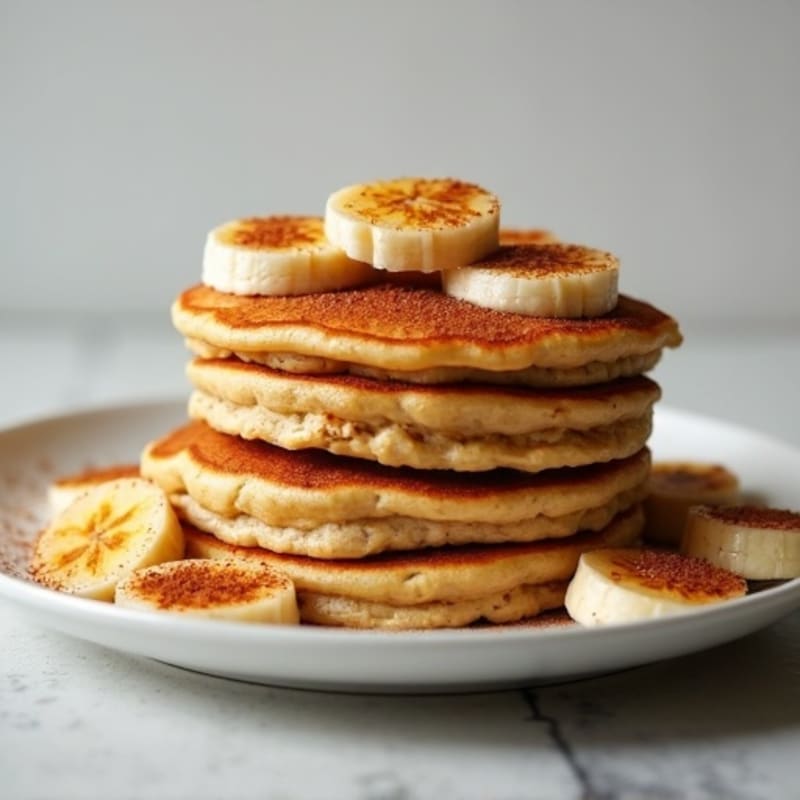 Fluffy Protein Pancakes with Warm Cinnamon Bananas