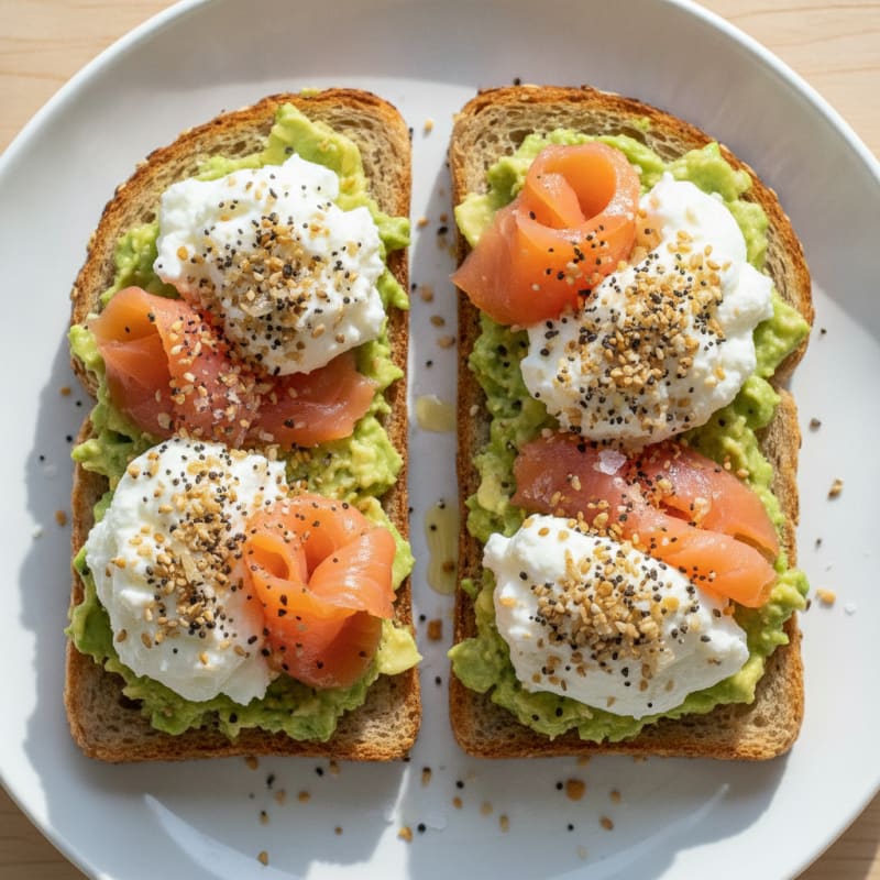 Avocado Toast with Everything Bagel Seasoning