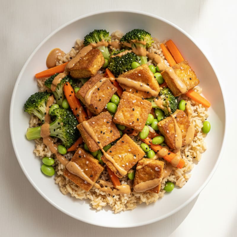 Ginger-Soy Tempeh Power Bowl