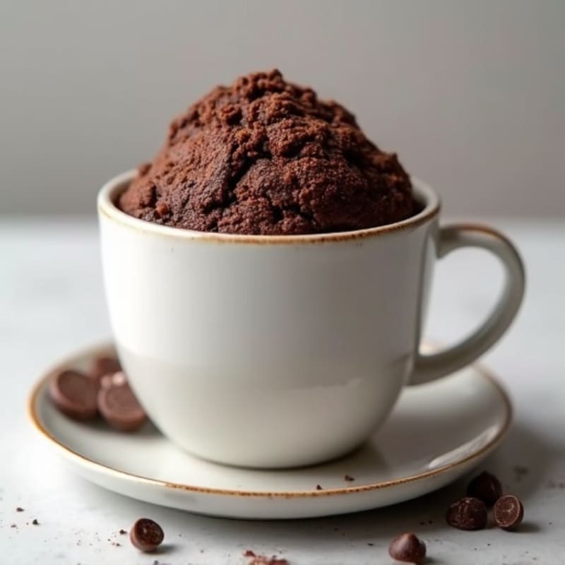Fluffy Double Chocolate Protein Mug Cake