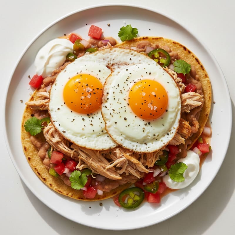 Zesty Huevos Rancheros with Creamy Refried Beans