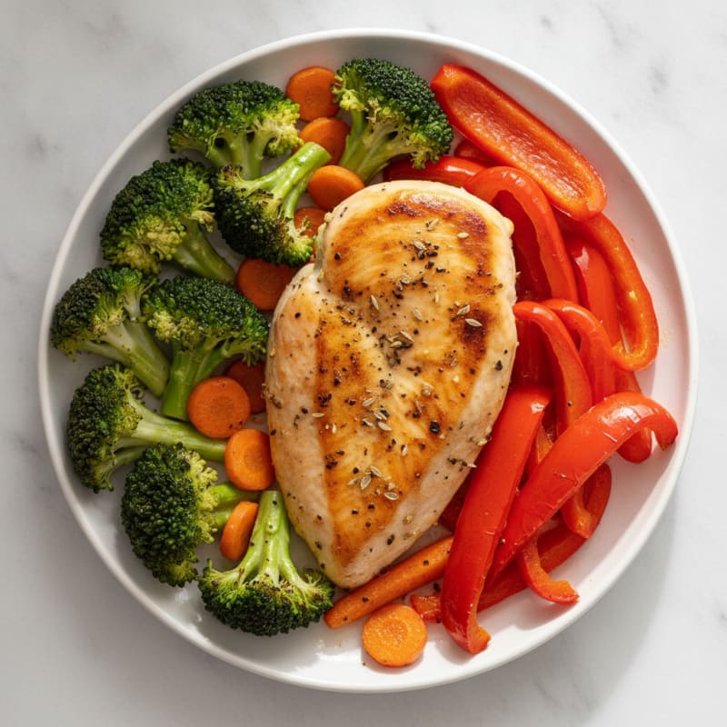 Pan-Seared Chicken with Roasted Vegetables