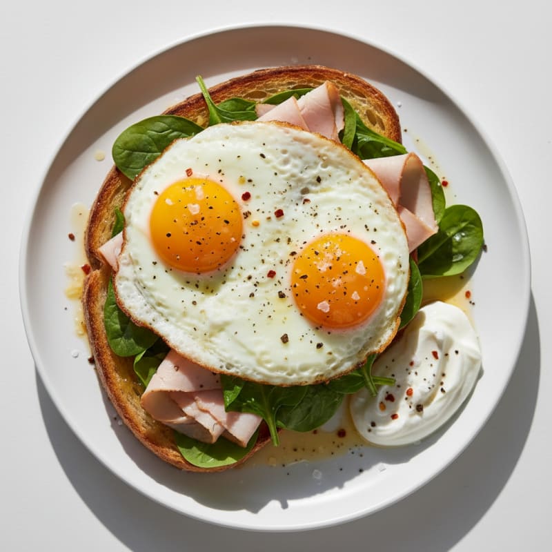 Golden Pan-Seared Eggs with Crispy Sourdough