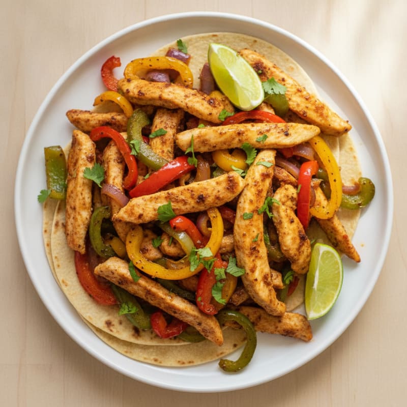 Sheet Pan Chicken Fajitas with Peppers