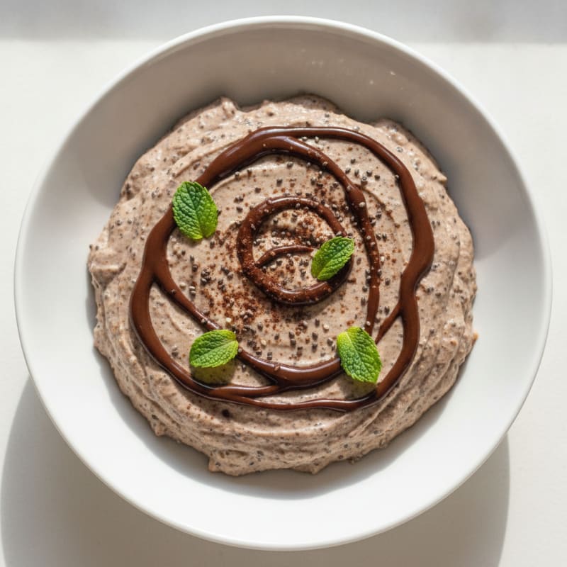 Silky Cottage Cheese Protein Pudding with Cocoa and Chia