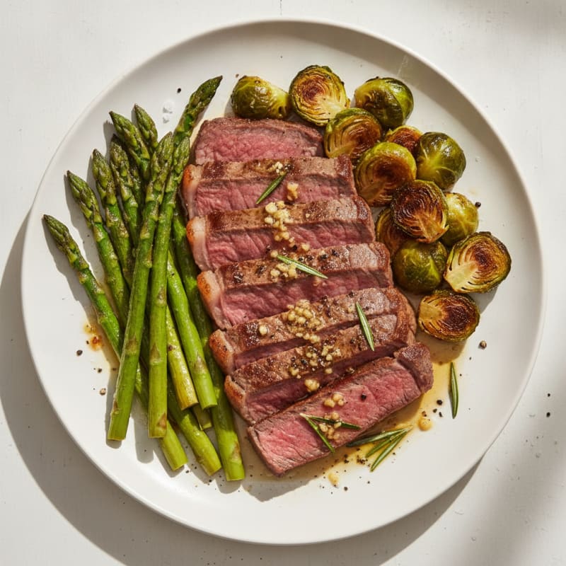 Garlic Herb Steak with Roasted Asparagus