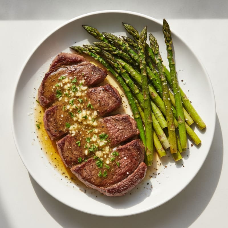 Pan-Seared Steak with Garlic Herb Butter