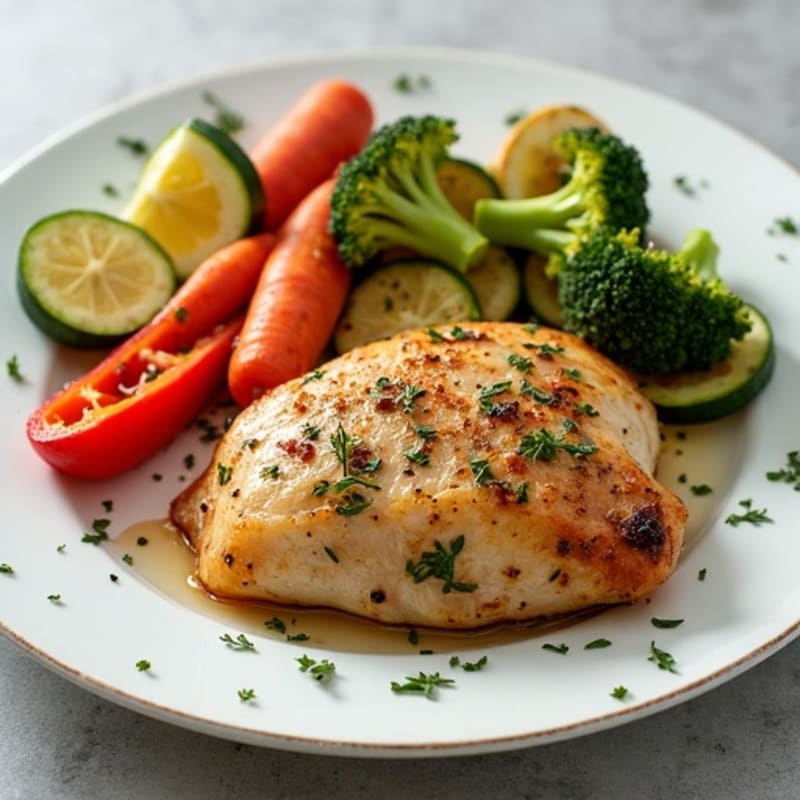 Lemon Herb Roasted Chicken with Crispy Roasted Vegetables
