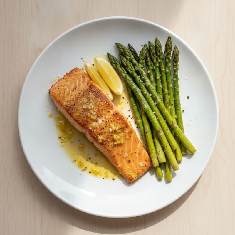 Ginger-Turmeric Salmon with Roasted Asparagus