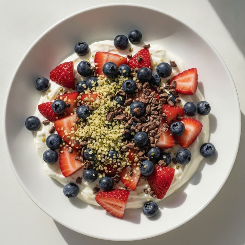 Silky Greek Yogurt Protein Bowl with Berries
