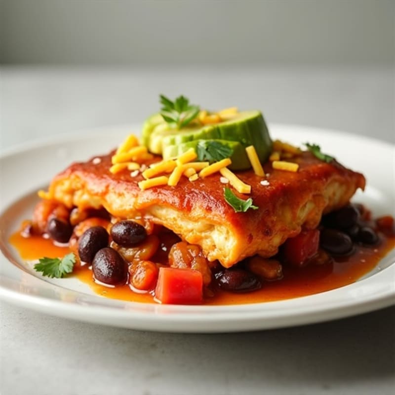 Spiced Chicken Enchilada Bake