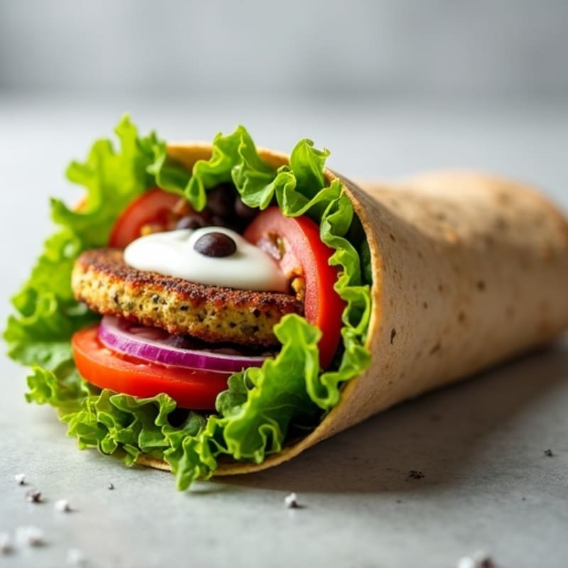 Fresh Veggie Burger Wrap