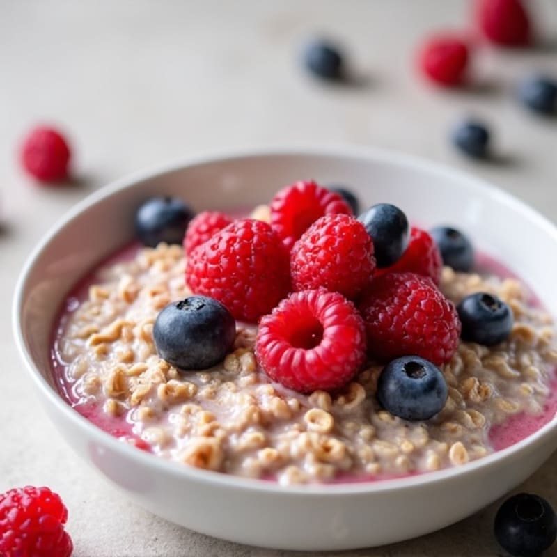 Vanilla-Berry Protein Overnight Oats