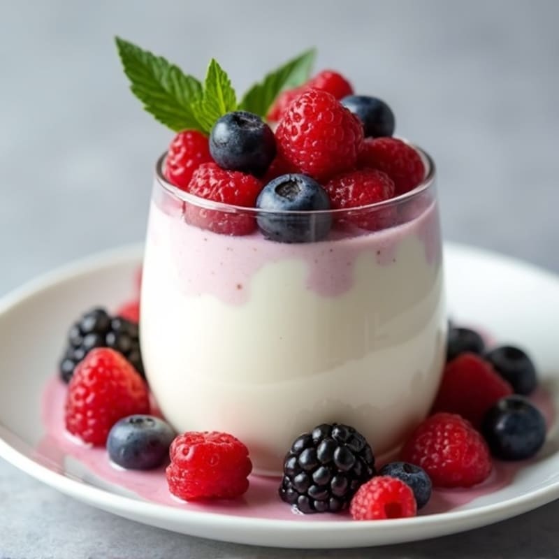 Greek Yogurt Protein Pudding with Berries