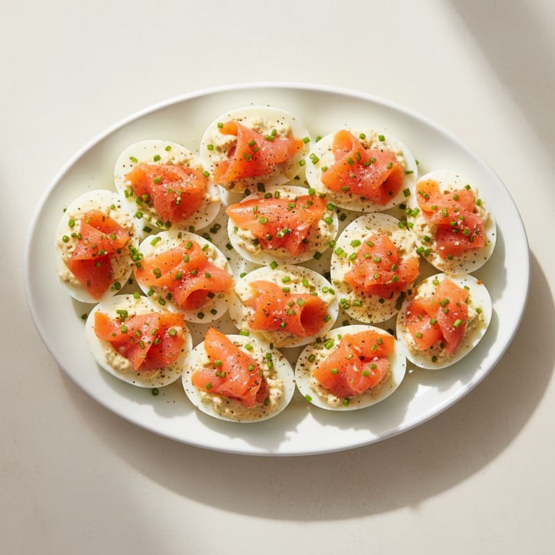 Protein-Packed Smoked Salmon Deviled Eggs