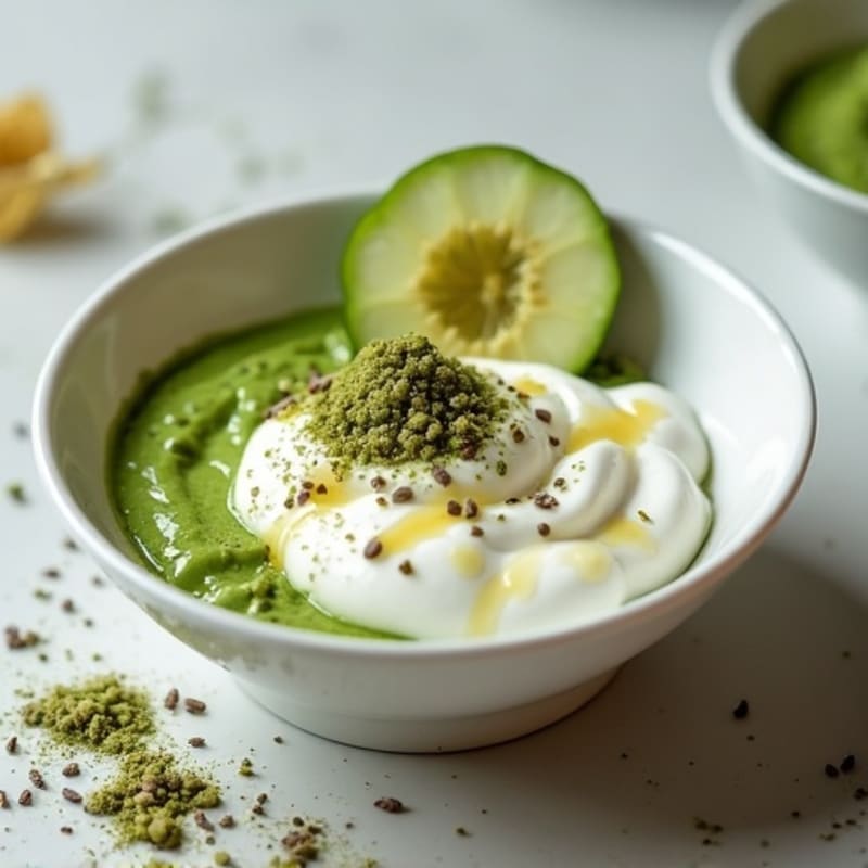 Creamy Greek Yogurt with Matcha Protein and Chia Seeds