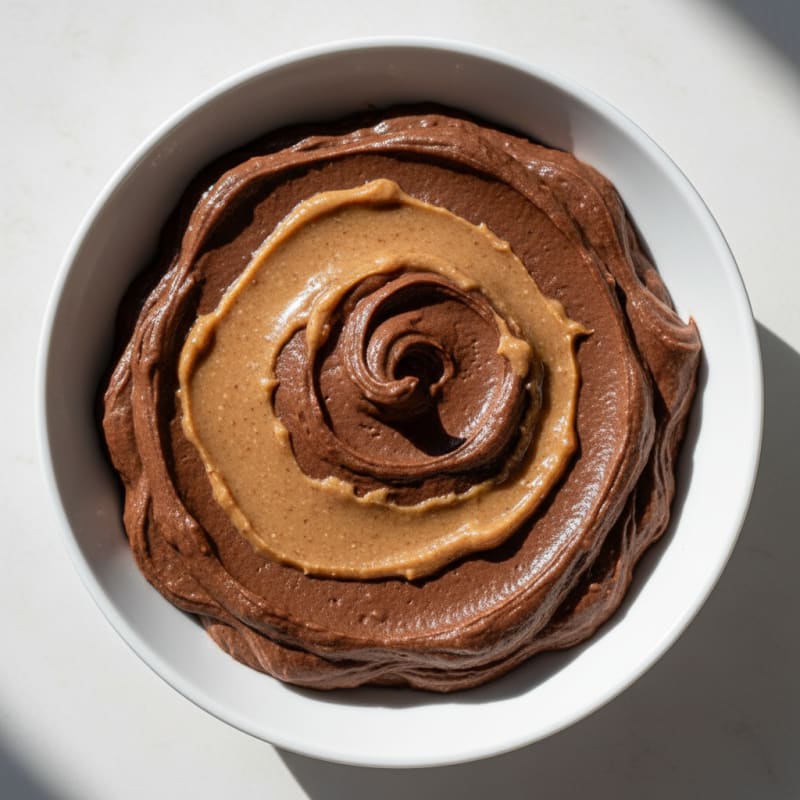 Silky Chocolate Protein Pudding with Almond Butter Swirl