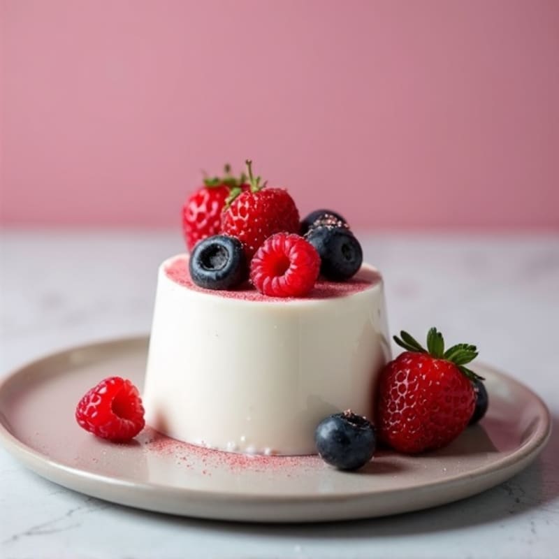 Silky Greek Yogurt Protein Mousse with Mixed Berries
