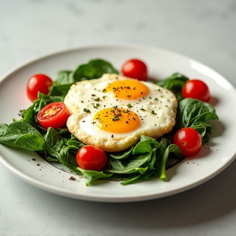 Fluffy Baked Eggs with Spinach and Feta