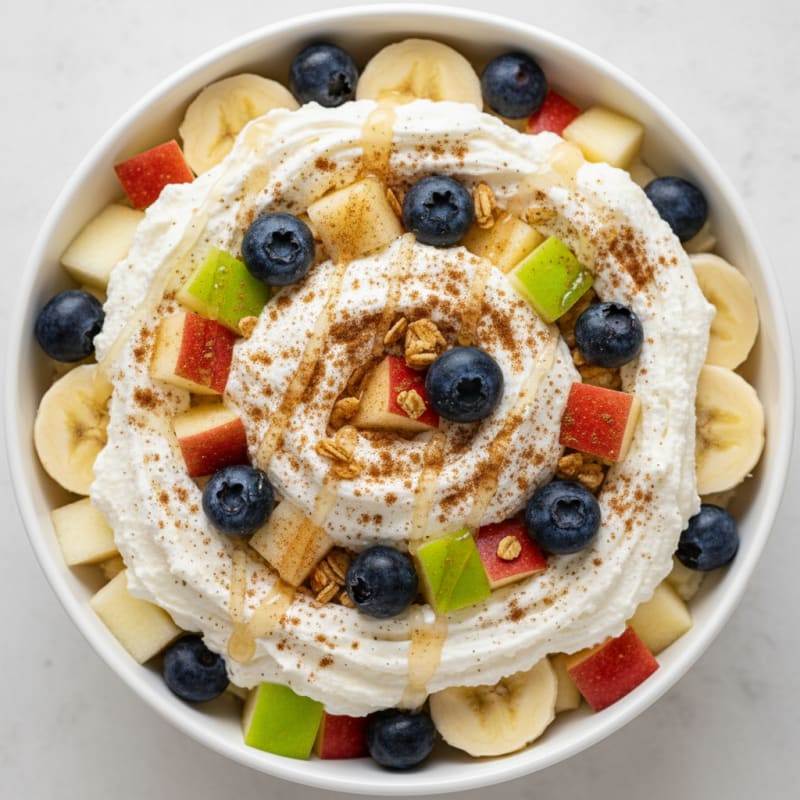 Greek Yogurt Protein Parfait with Banana and Apple