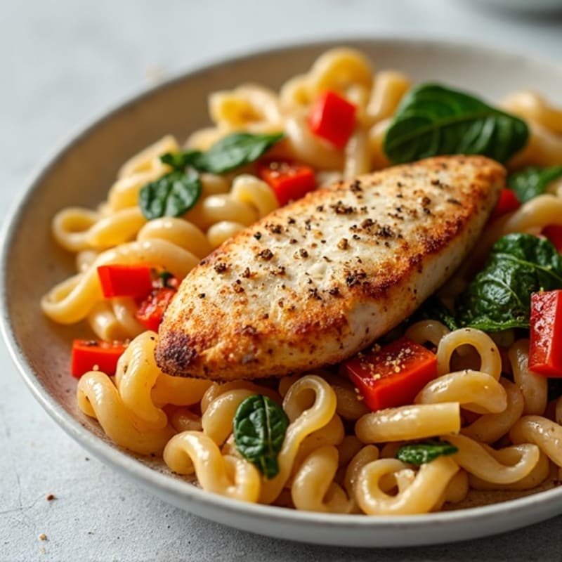 Spicy Cajun Creamy Chicken Whole Wheat Pasta