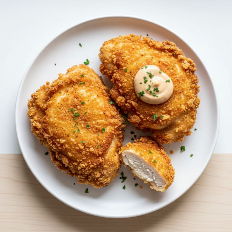 Crispy Buttermilk Fried Chicken Thighs