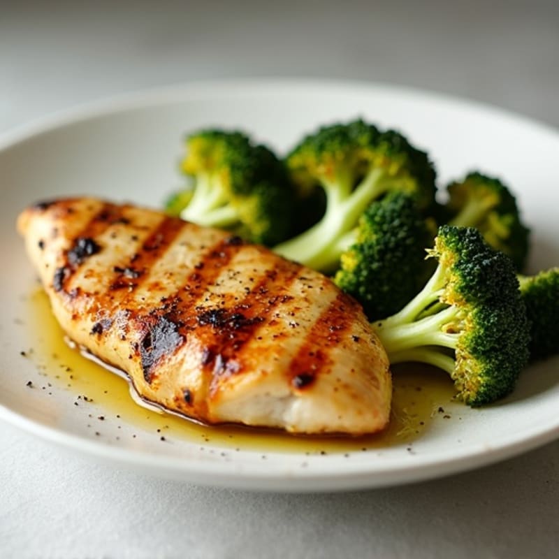 Garlic Grilled Chicken and Crispy Roasted Broccoli