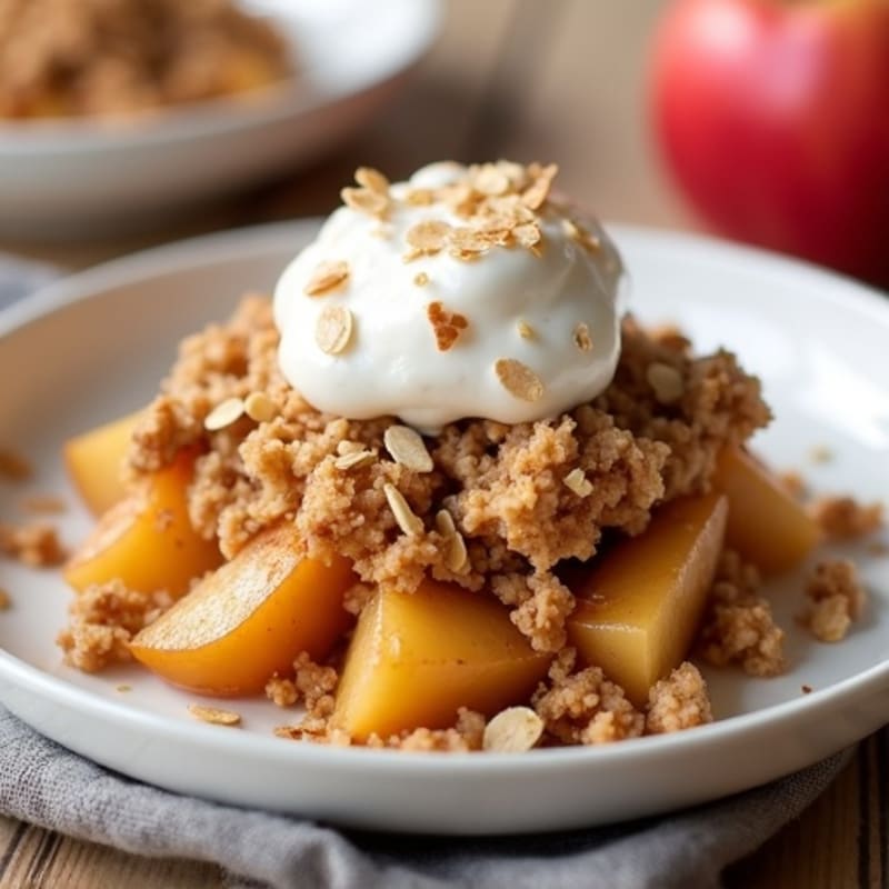 Protein-Packed Warm Spiced Apple Crumble
