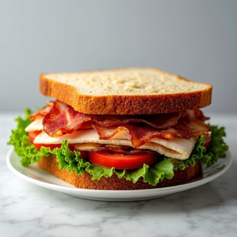Healthy Turkey Bacon BLT Sandwich