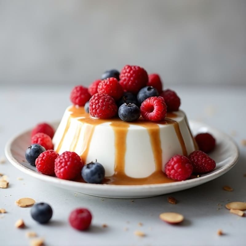 Greek Yogurt Mousse with Mixed Berries and Almond Butter