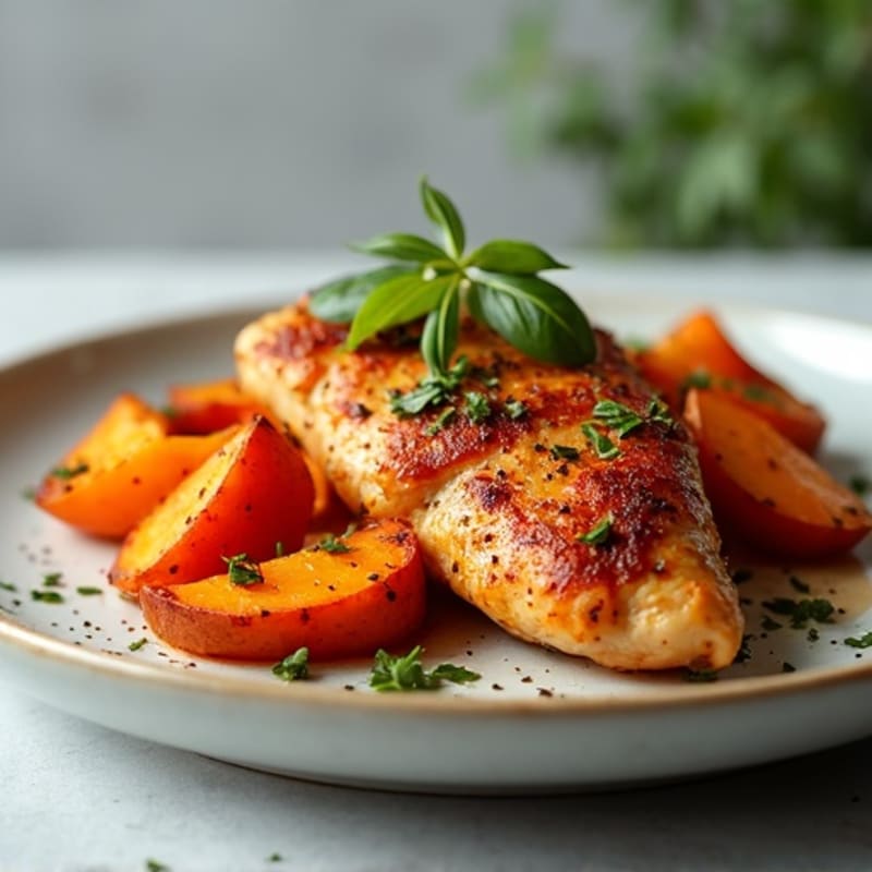 Smoky Chipotle Chicken with Roasted Sweet Potatoes
