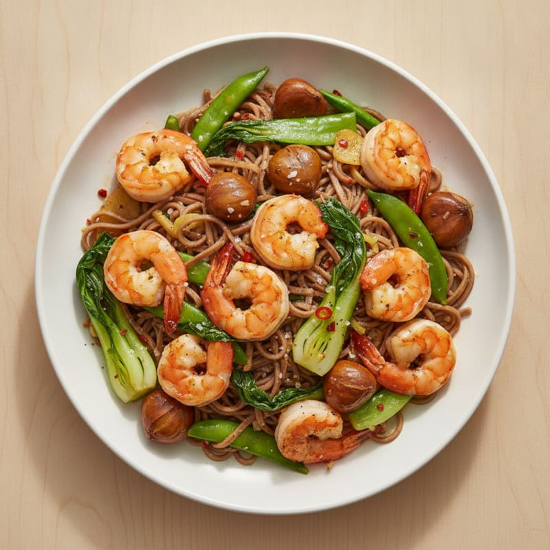 Seafood Chestnut Wok Noodles