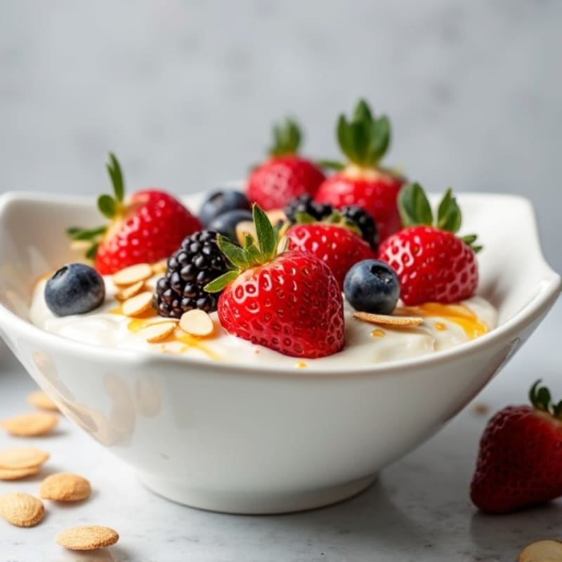 Creamy Greek Yogurt Power Bowl with Honey-Drizzled Berries