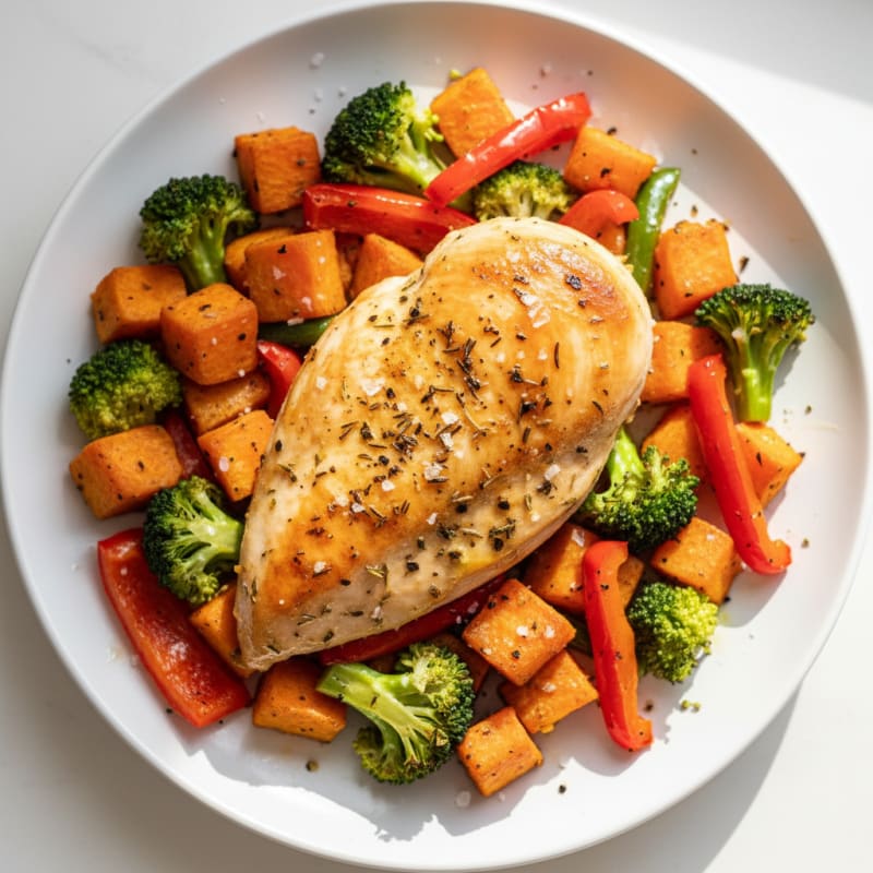 Herb-Roasted Chicken with Roasted Vegetables