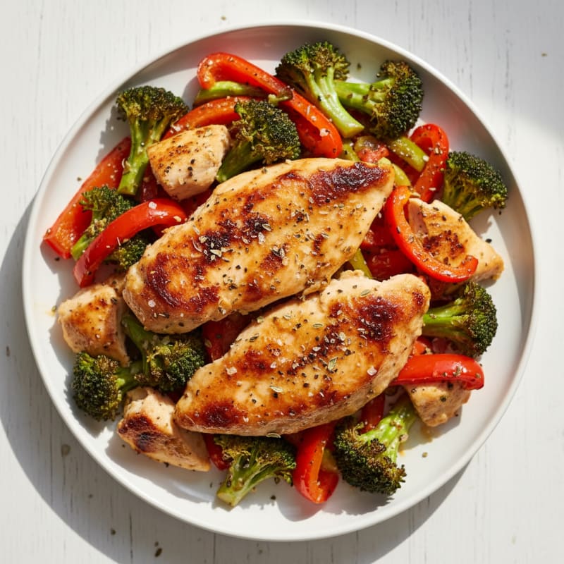 Lemon-Garlic Chicken and Roasted Vegetables