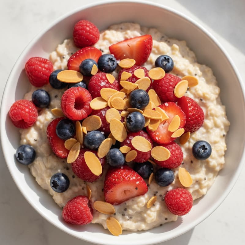 Berry Almond Overnight Oats